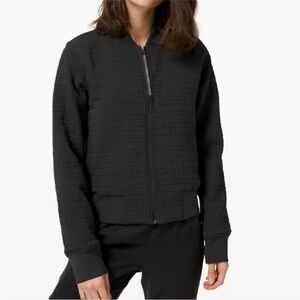 Lululemon Serene Travels Reversible Bomber Jacket Sz 4 Black